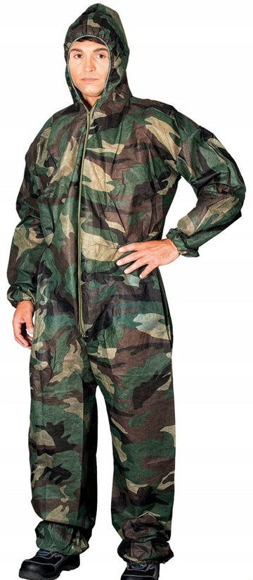 Schutzoverall mit Military-Camo-Reißverschluss