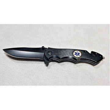 Taschenmesser 21,5cm schwarz Rescue