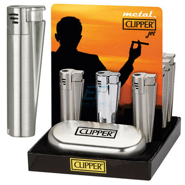 Clipper Feuerzeug Jet Flame Silver