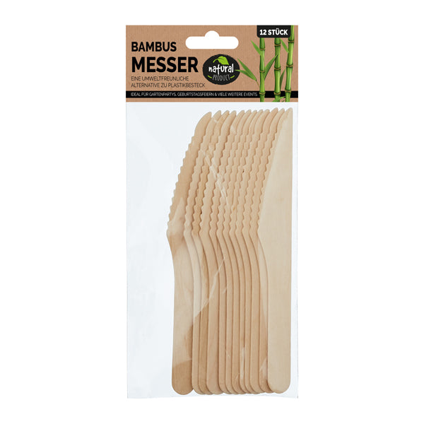 Bambus Messer, 12er Set, ca. 16cm